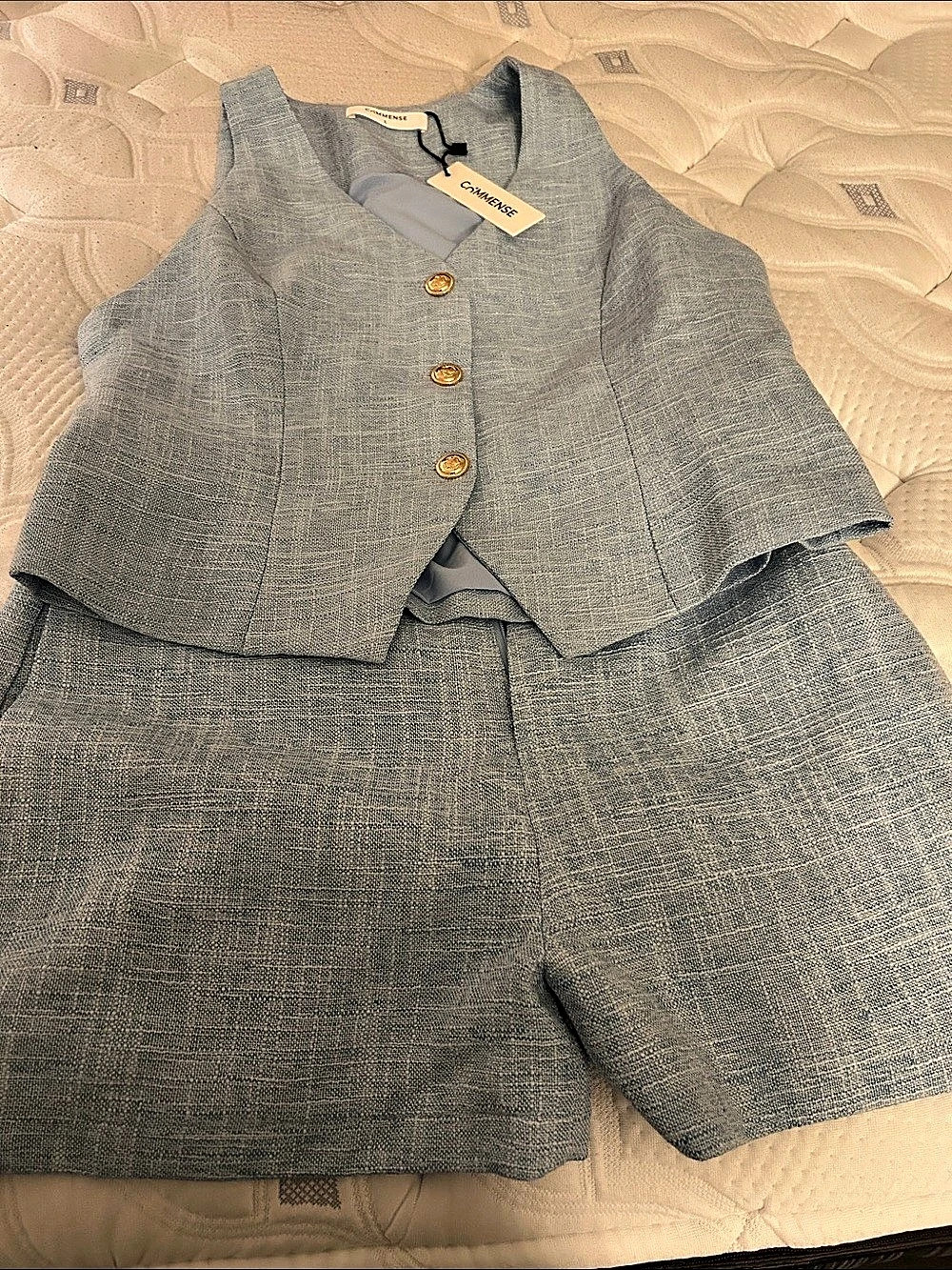 Commence Blue Romper Like New
